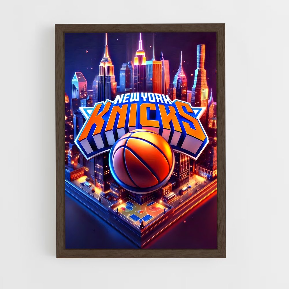 ap-new york knicks-6 cadre Bois foncé