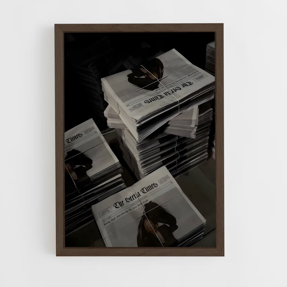 ap-newspapers-4 cadre Bois foncé