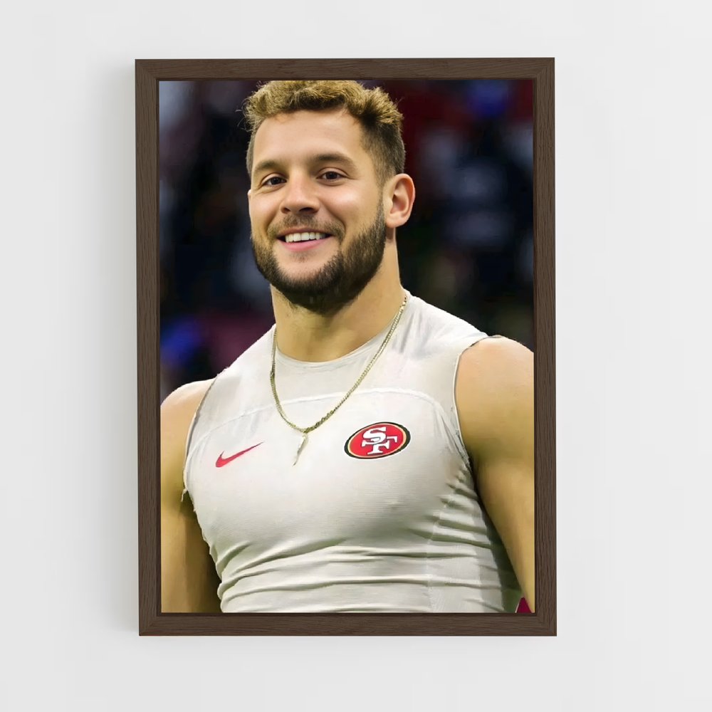 ap-nick bosa-8 cadre Bois foncé