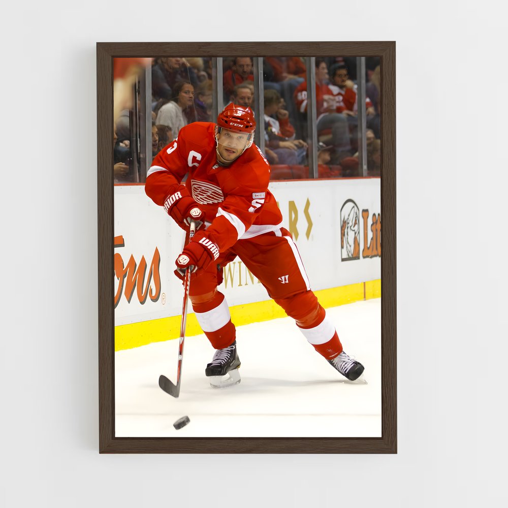 ap-nicklas lidstrom-5 cadre Bois foncé