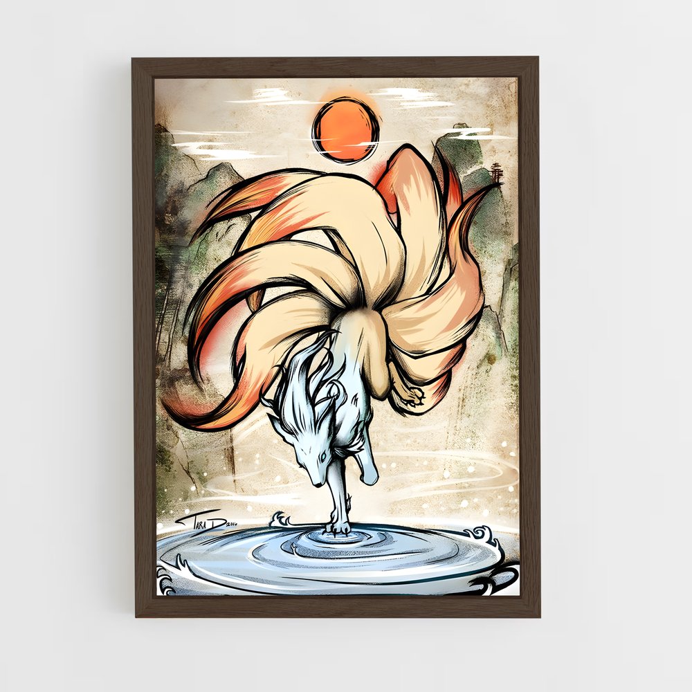 ap-ninetales-3 cadre Bois foncé