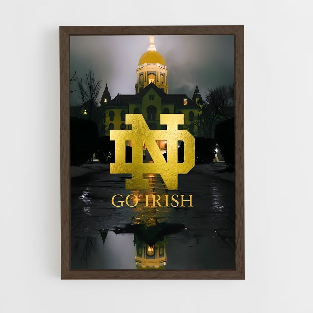 ap-notre dame fighting irish-7 cadre Bois foncé