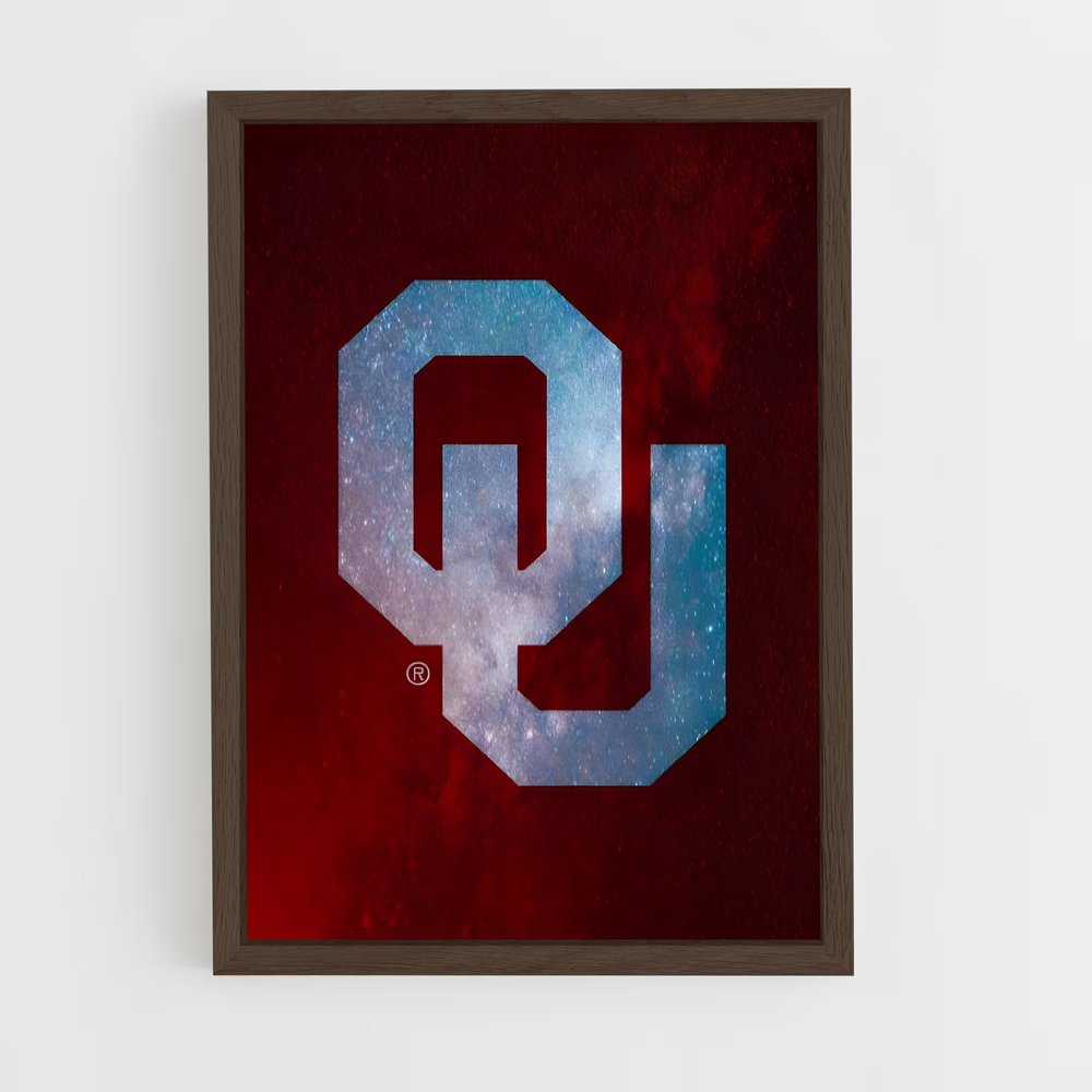 ap-oklahoma sooners-5 cadre Bois foncé
