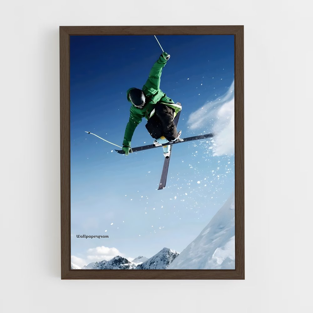 ap-olympics alpine skiing-5 cadre Bois foncé