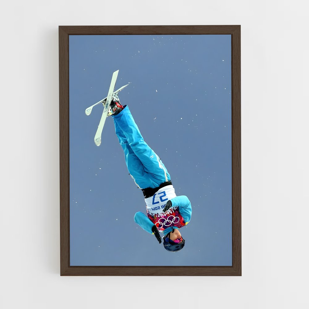 ap-olympics freestyle skiing-3 cadre Bois foncé