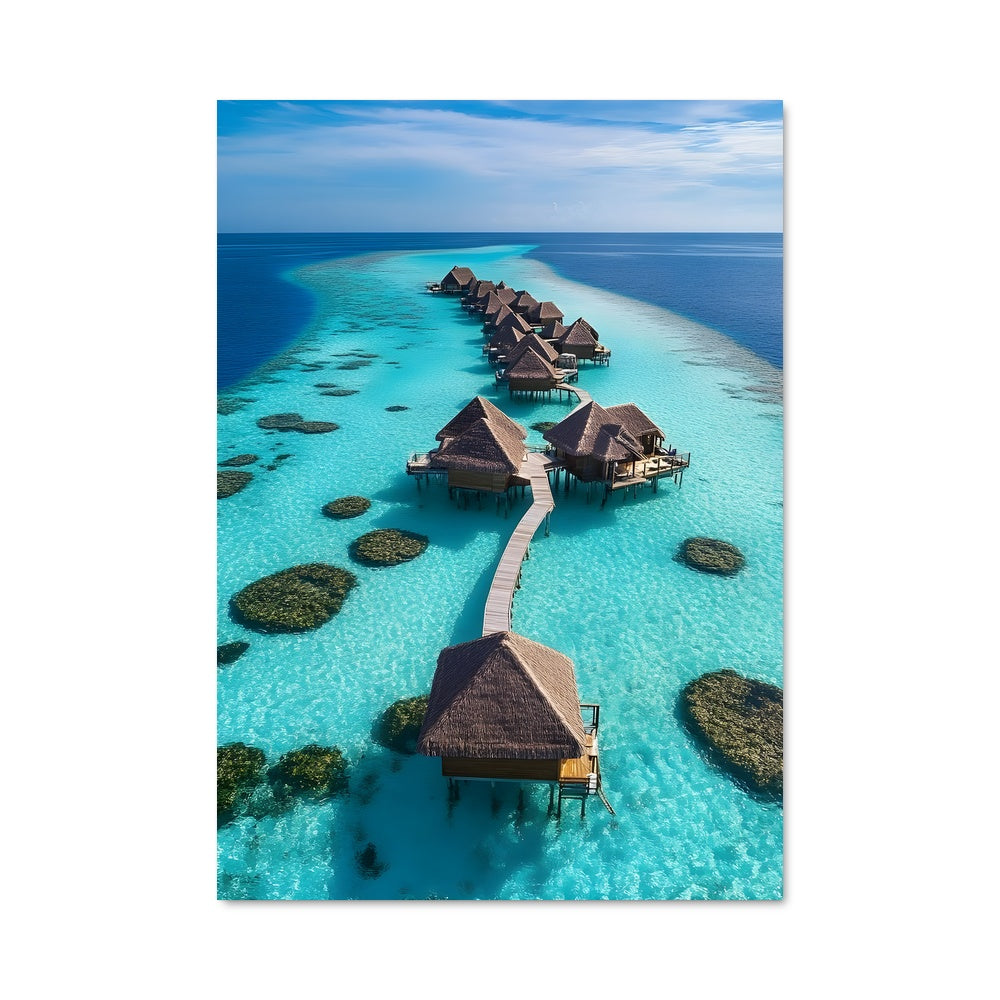Poster Bungalows Paradisiaques