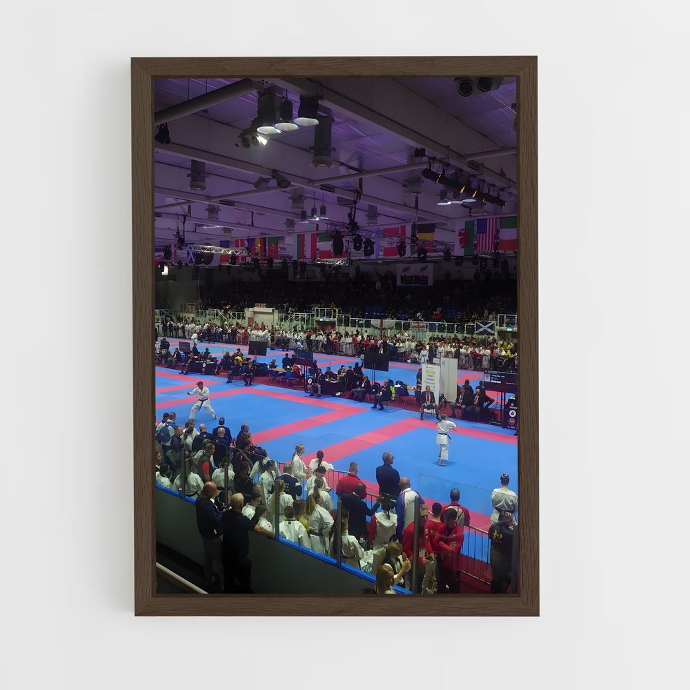 ap-pan american karate championships-3 cadre Bois foncé