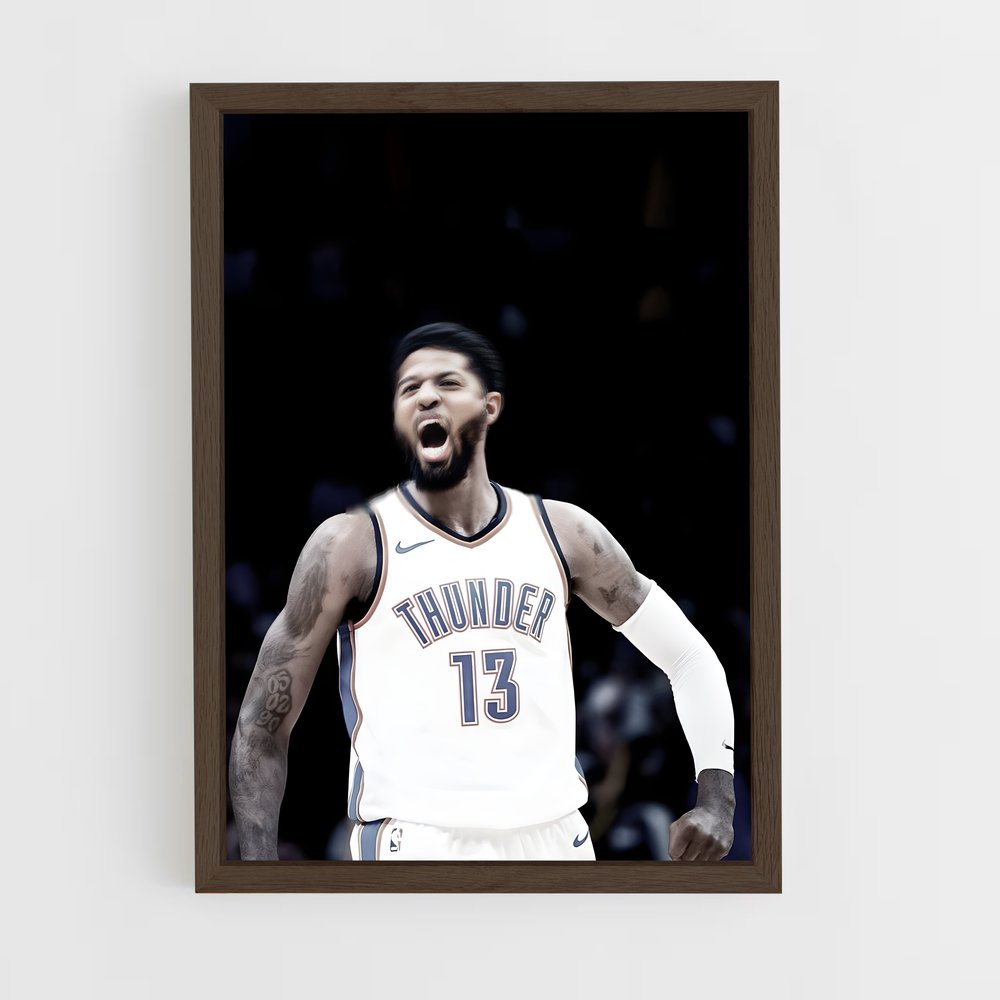 ap-paul george-5 cadre Bois foncé
