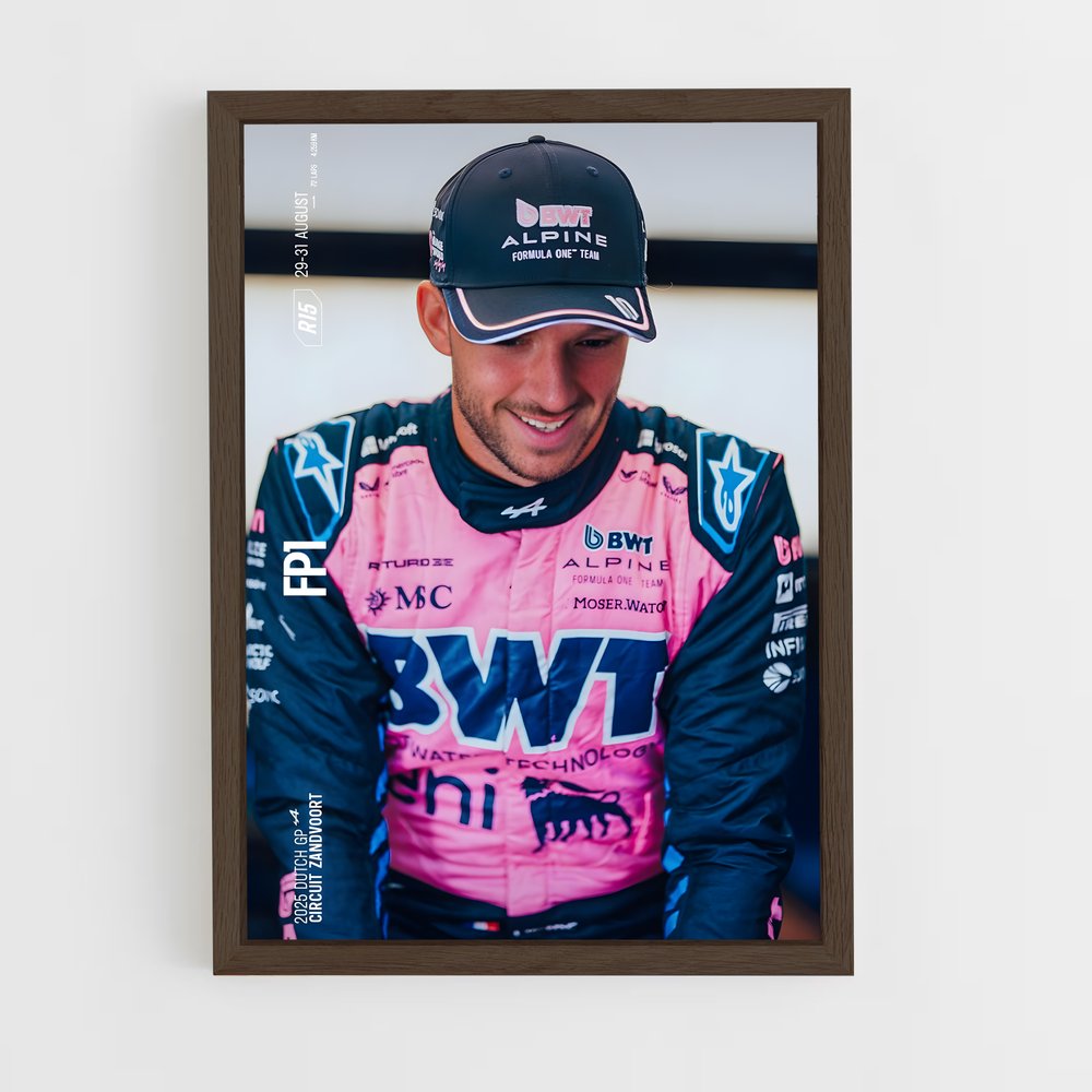 ap-pierre gasly-9 cadre Bois foncé