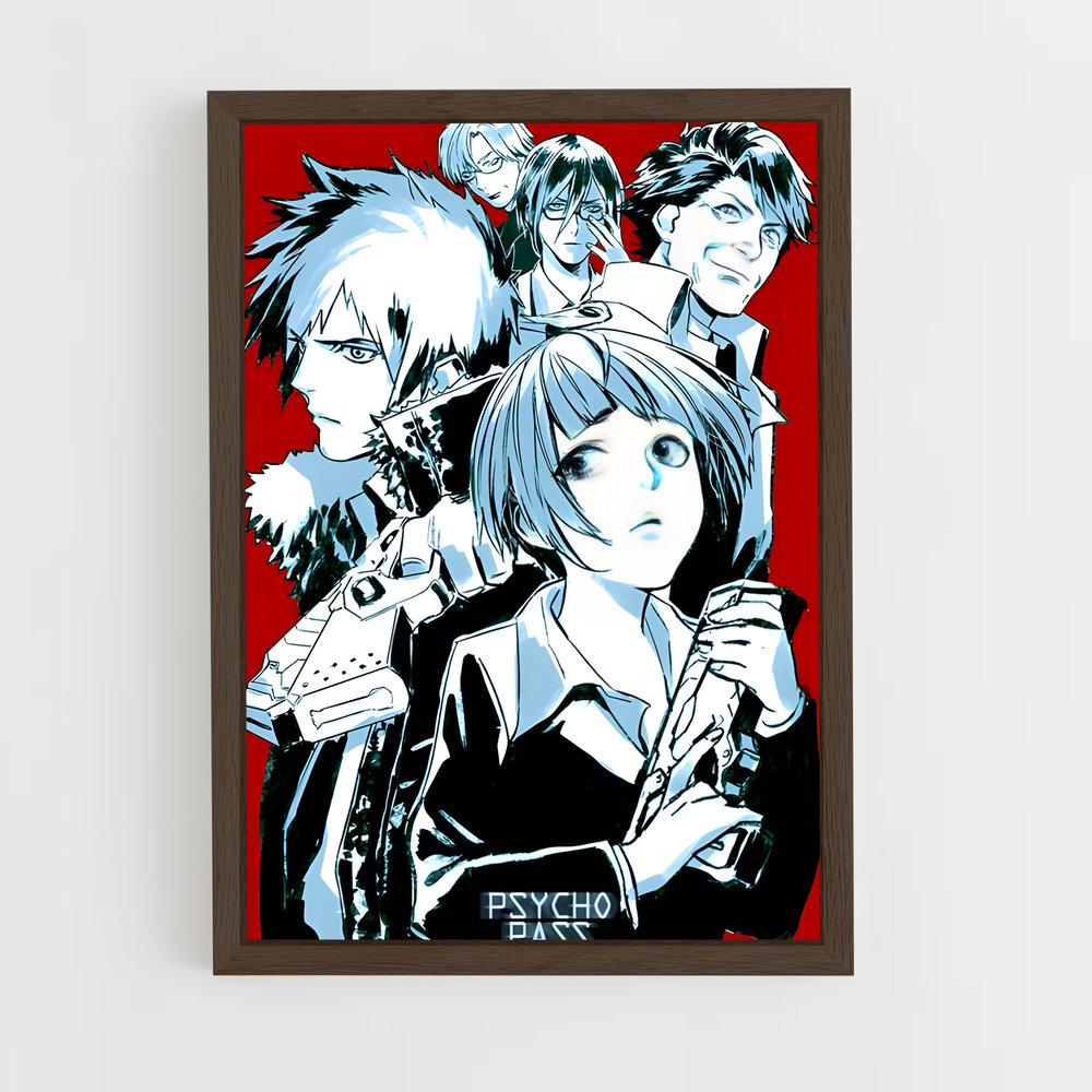 ap-psycho pass-3 cadre Bois foncé
