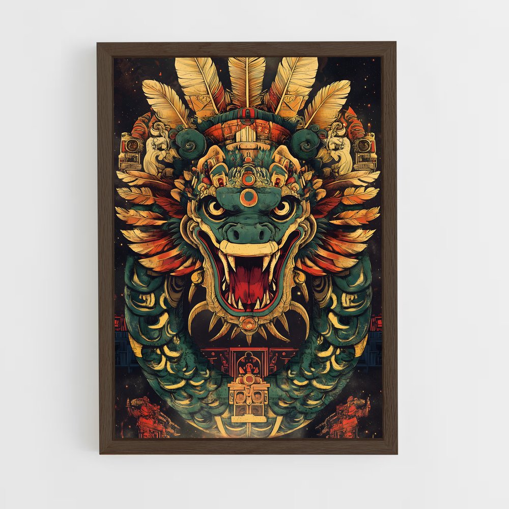 ap-quetzalcoatl-3 cadre Bois foncé