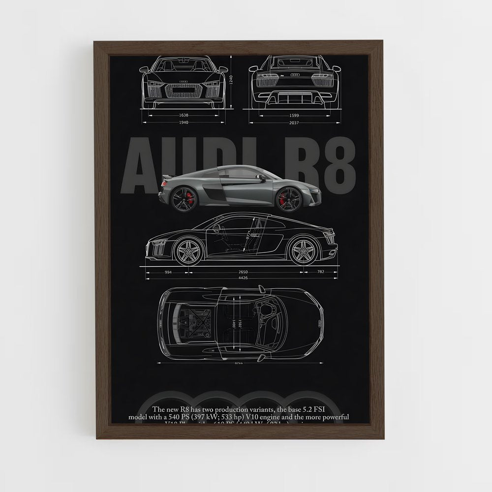 ap-r8-3 cadre Bois foncé