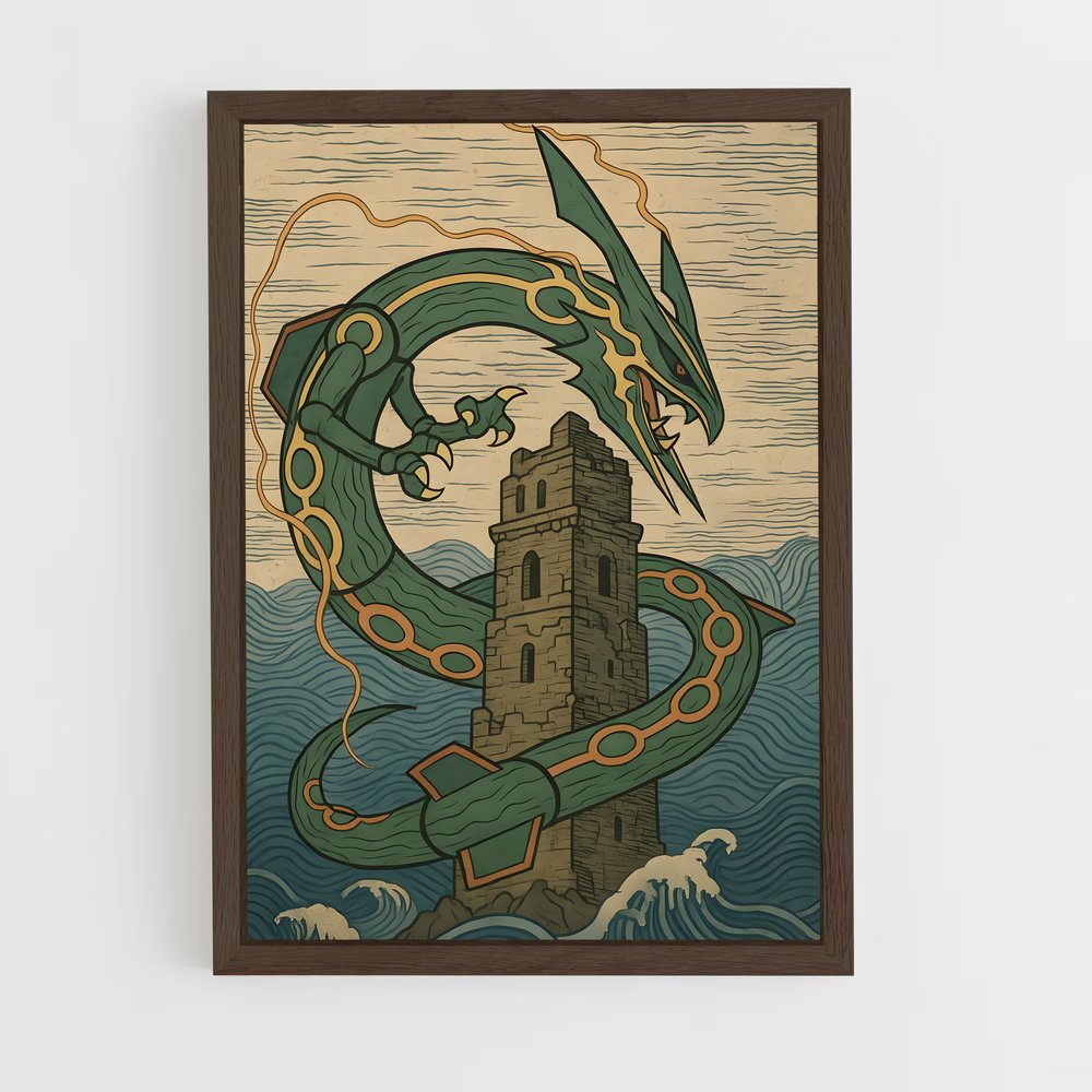 ap-rayquaza-4 cadre Bois foncé