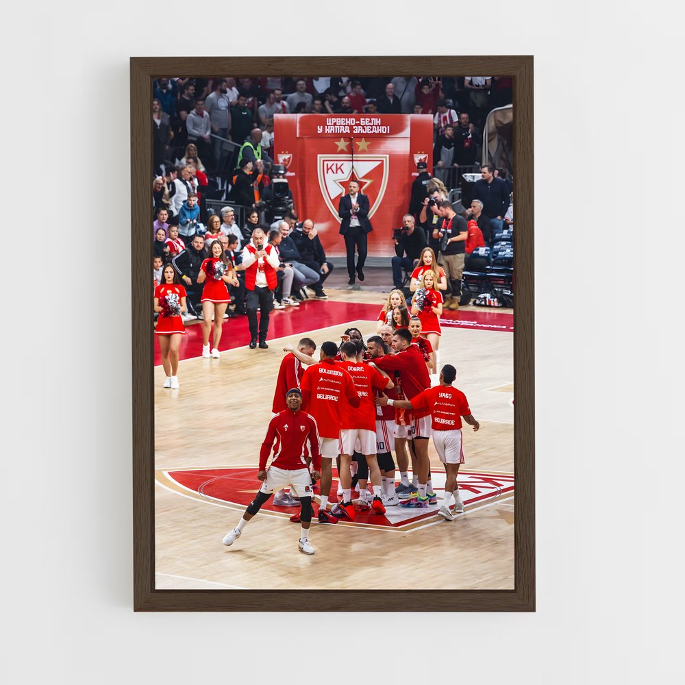 ap-red star belgrade basketball-3 cadre Bois foncé