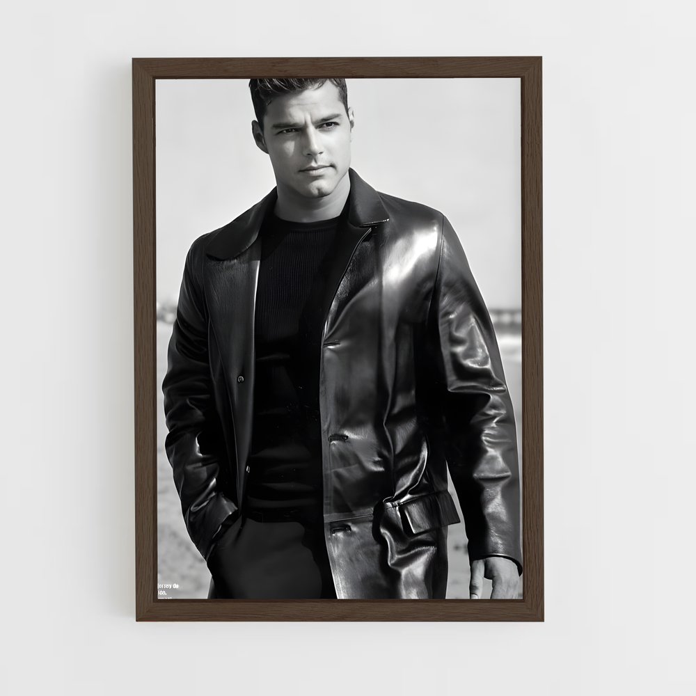 ap-ricky martin-7 cadre Bois foncé