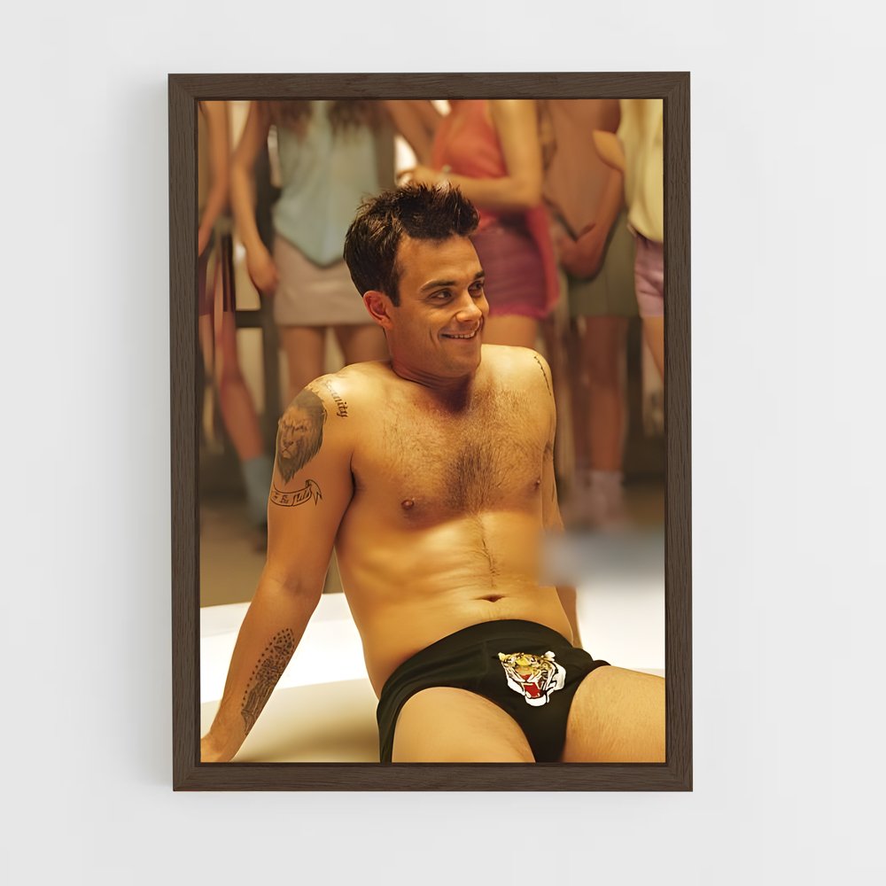 ap-robbie williams-4 cadre Bois foncé