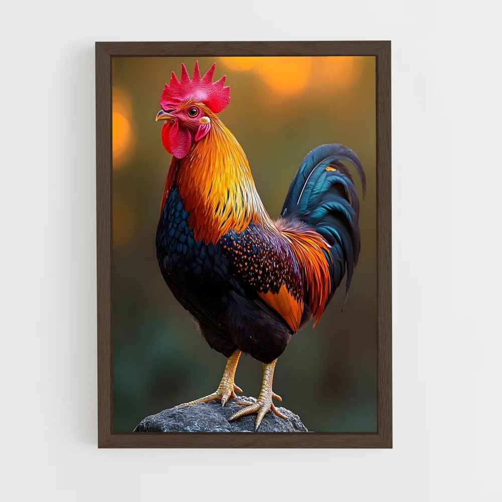 ap-rooster-2 cadre Bois foncé