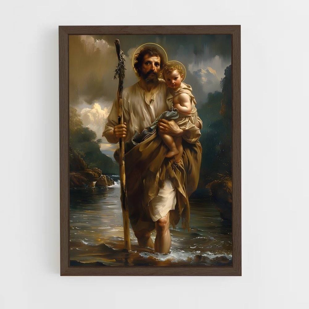 ap-saint christopher-3 cadre Bois foncé