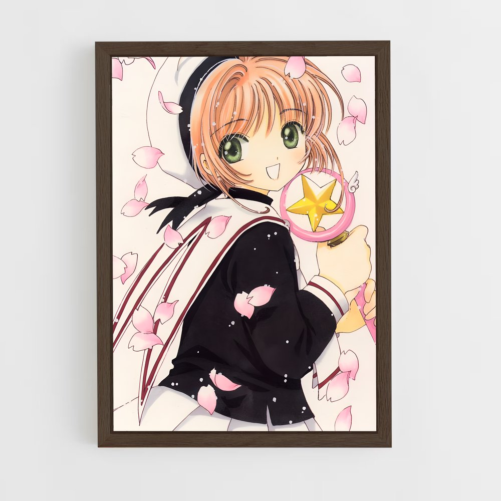 ap-sakura kinomoto-8 cadre Bois foncé