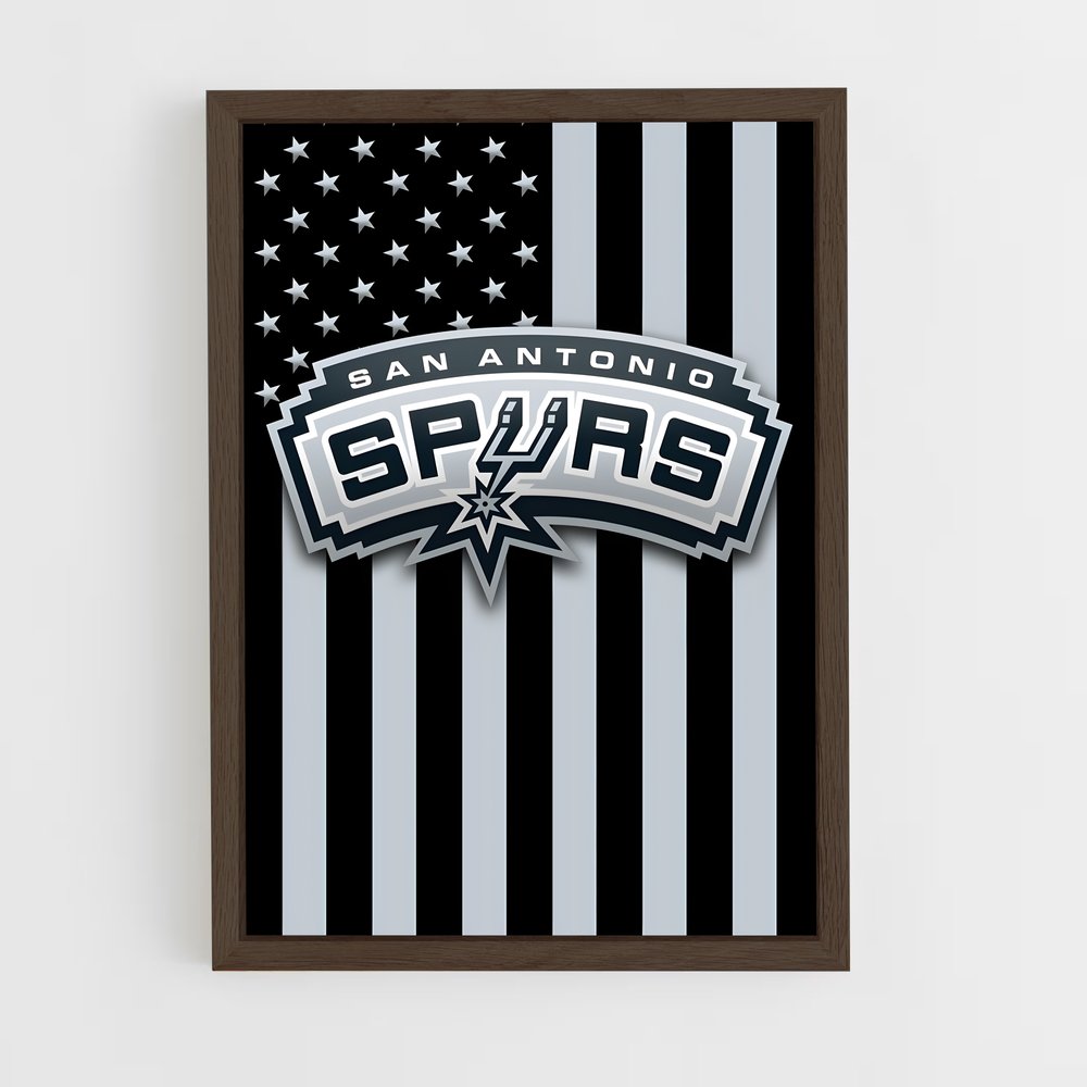 ap-san antonio spurs-5 cadre Bois foncé