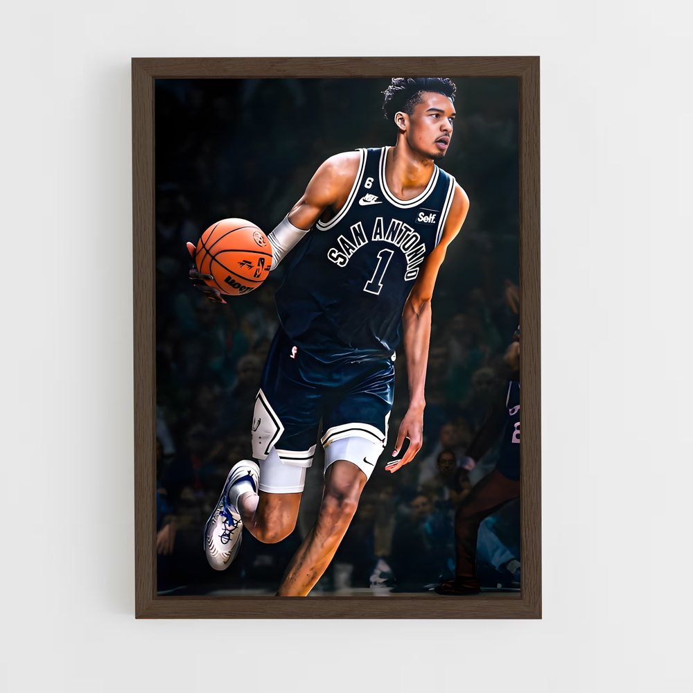 ap-san antonio spurs-6 cadre Bois foncé