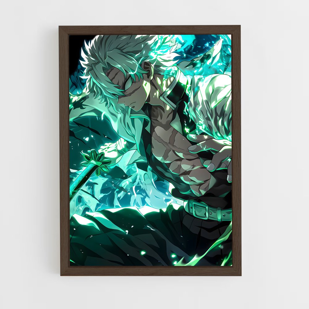 ap-sanemi shinazugawa-2 cadre Bois foncé