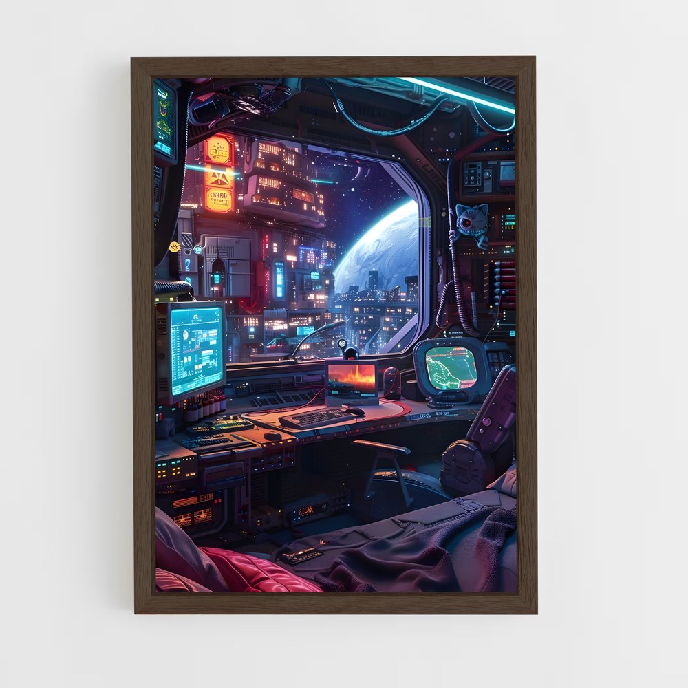 ap-sci-fi-8 cadre Bois foncé