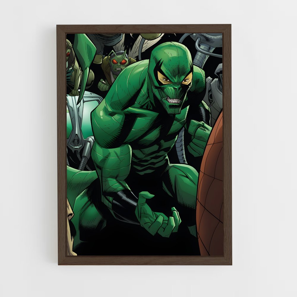 ap-scorpion spider-man-6 cadre Bois foncé