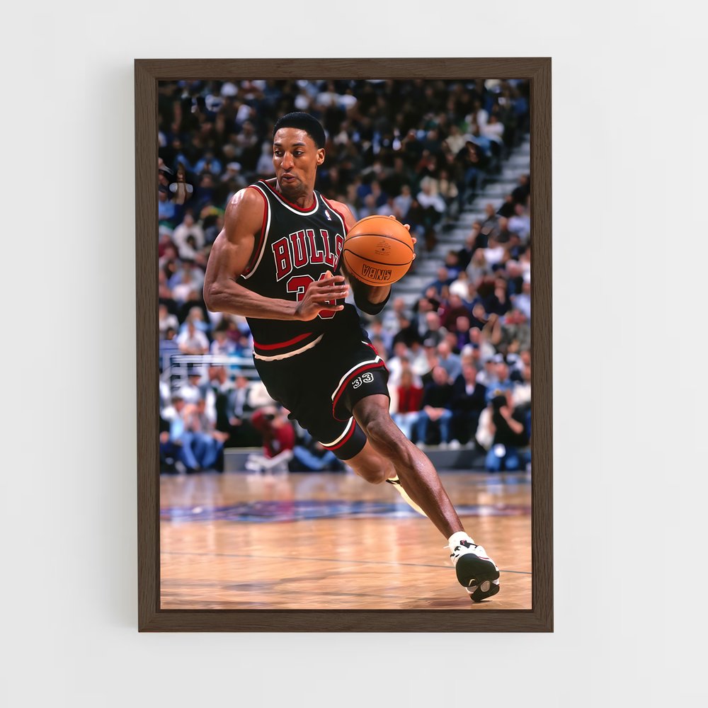 ap-scottie pippen-4 cadre Bois foncé