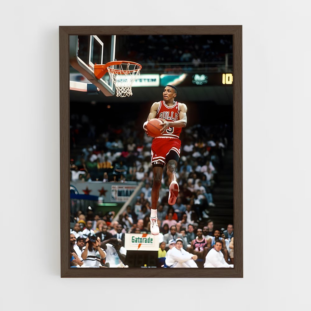 ap-scottie pippen-8 cadre Bois foncé