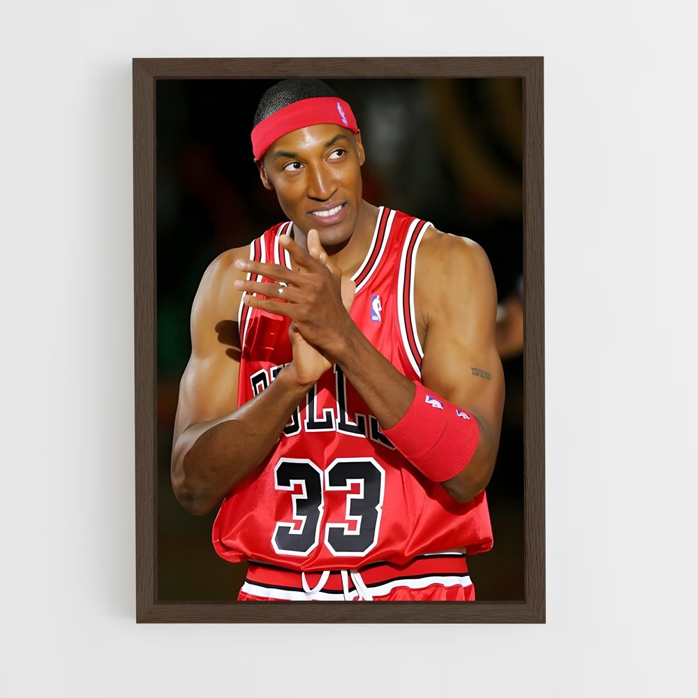 ap-scottie pippen-9 cadre Bois foncé
