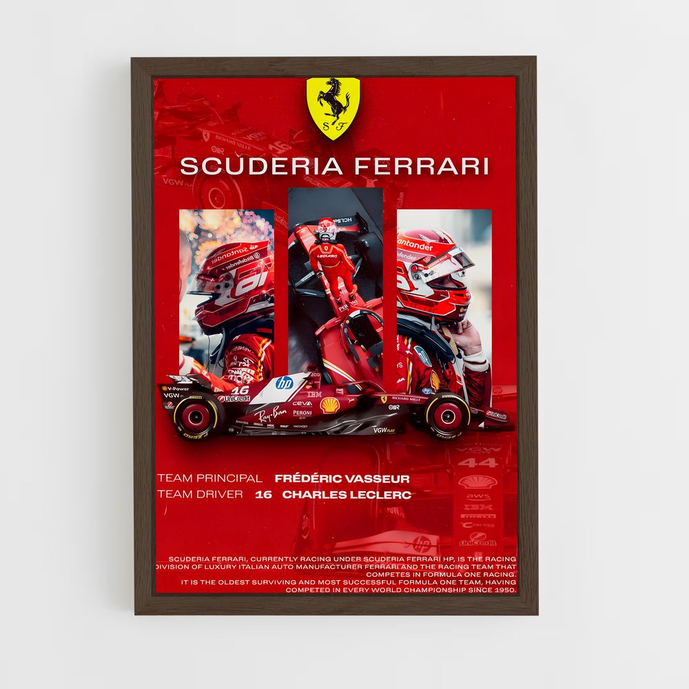 ap-scuderia ferrari-4 cadre Bois foncé