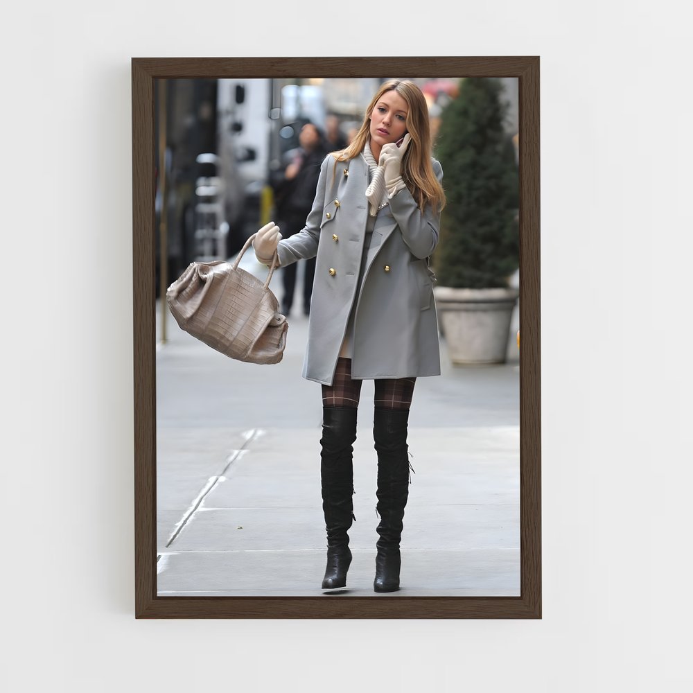 ap-serena van der woodsen-1 cadre Bois foncé