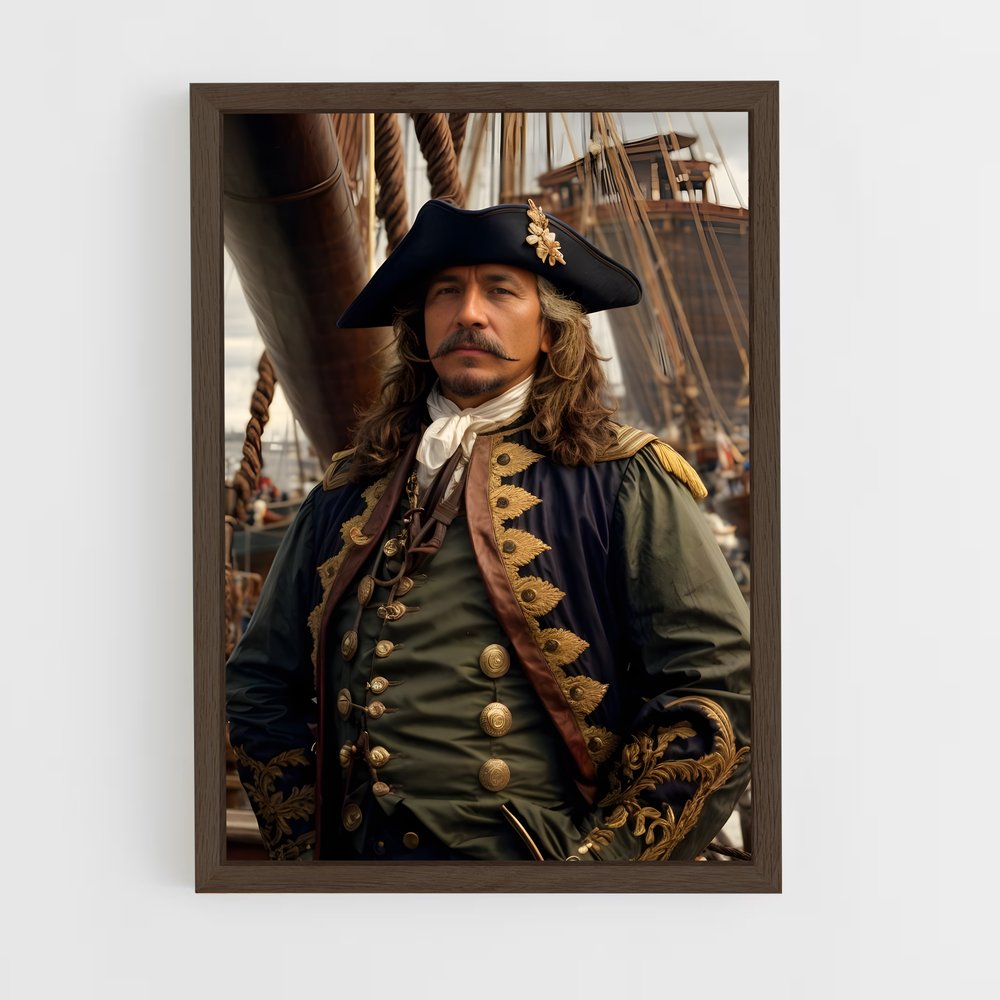 ap-ship captain-4 cadre Bois foncé
