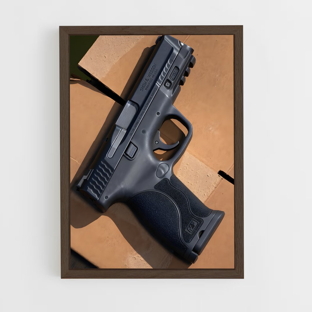 ap-smith wesson revolver-2 cadre Bois foncé
