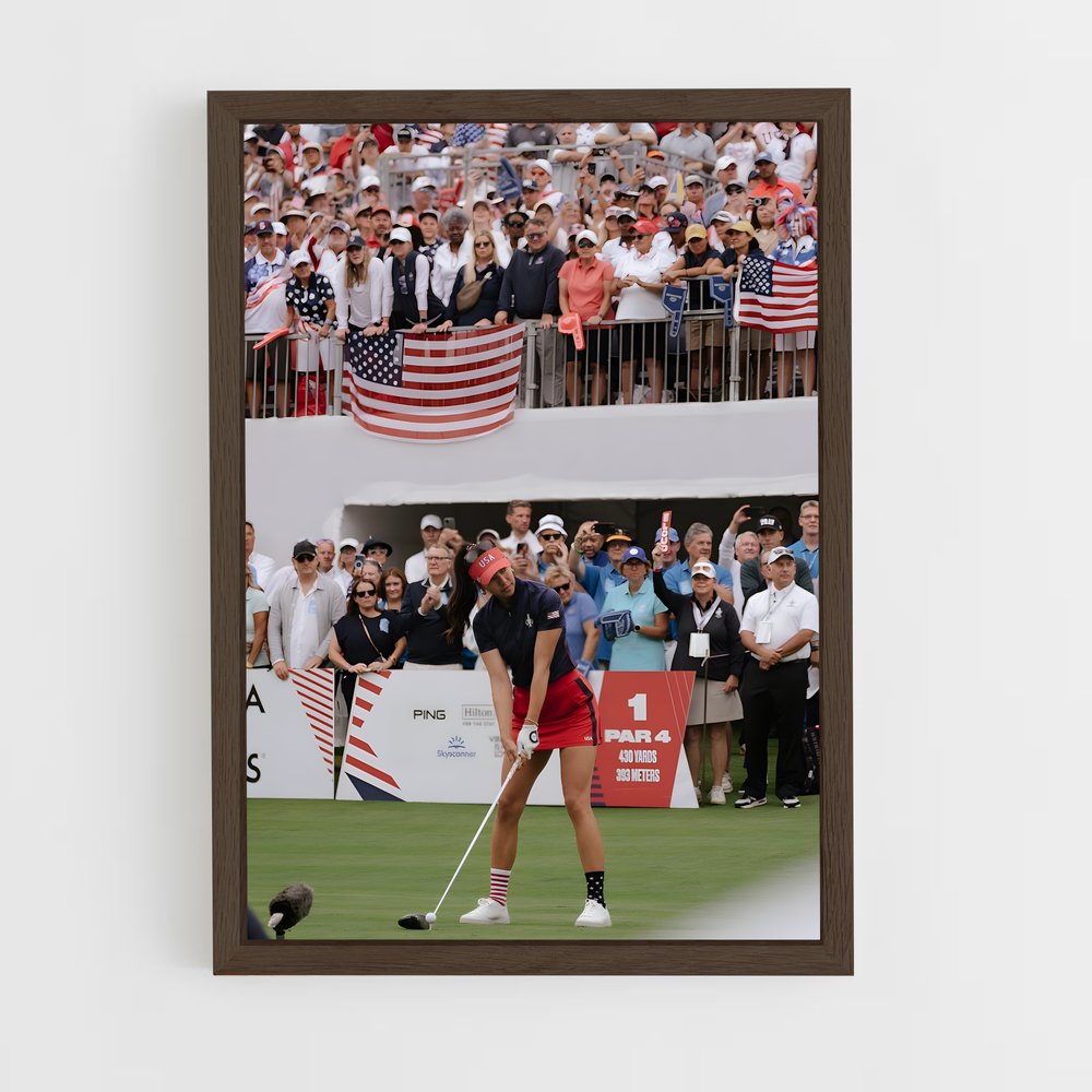 ap-solheim cup-2 cadre Bois foncé