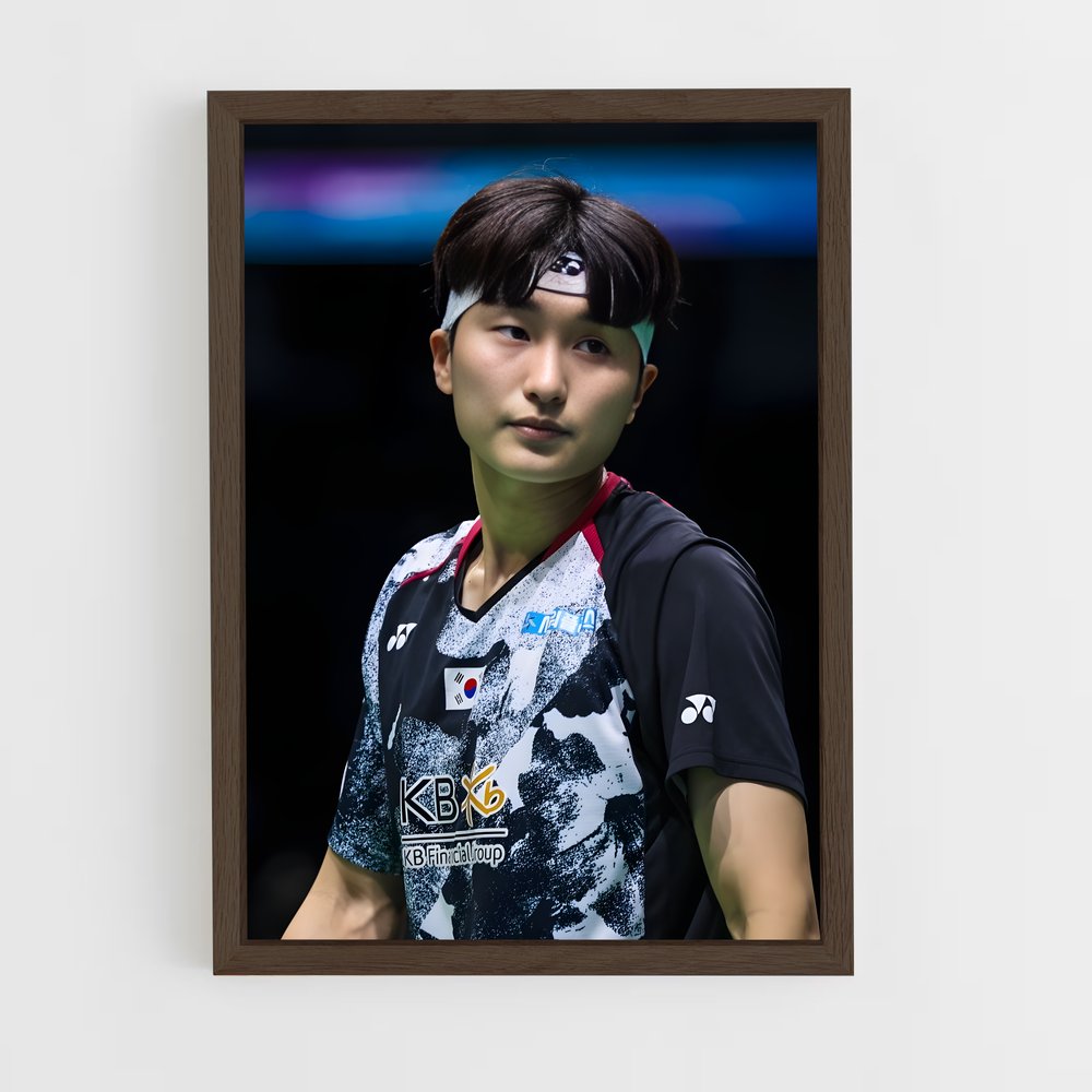ap-south korea national badminton team-1 cadre Bois foncé