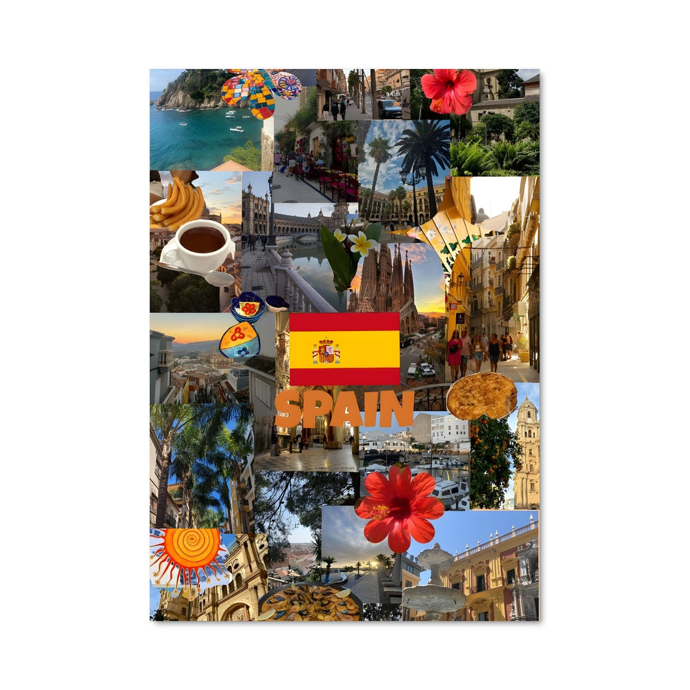 Poster Espagne en Collage