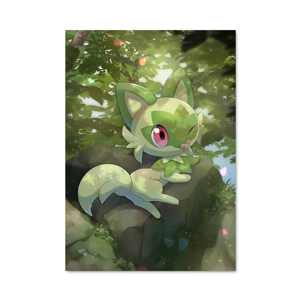 Poster Sprigatito Éblouissant
