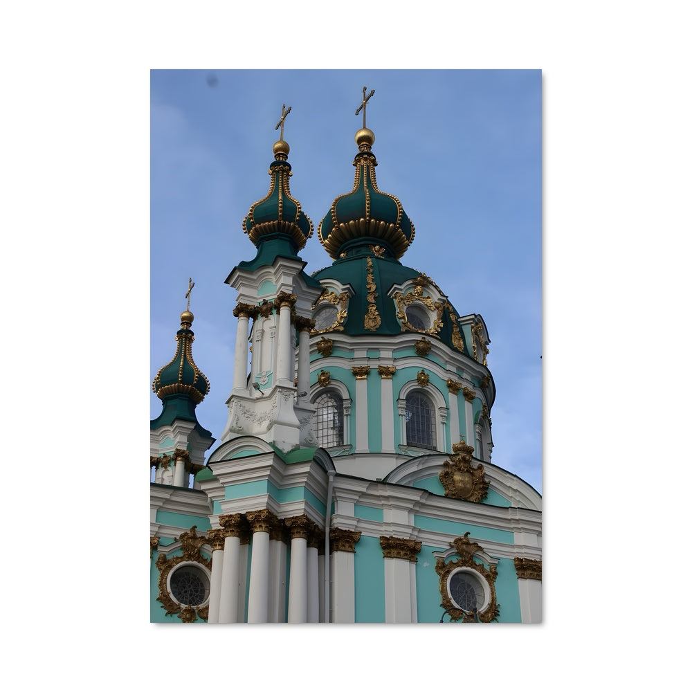 Poster Cathédrale Bleue et Blanche