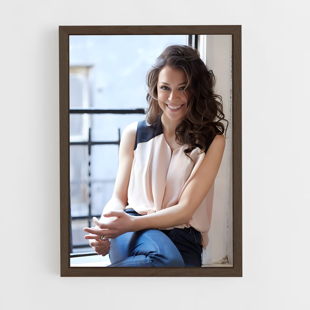 ap-tatiana maslany-6 cadre Bois foncé