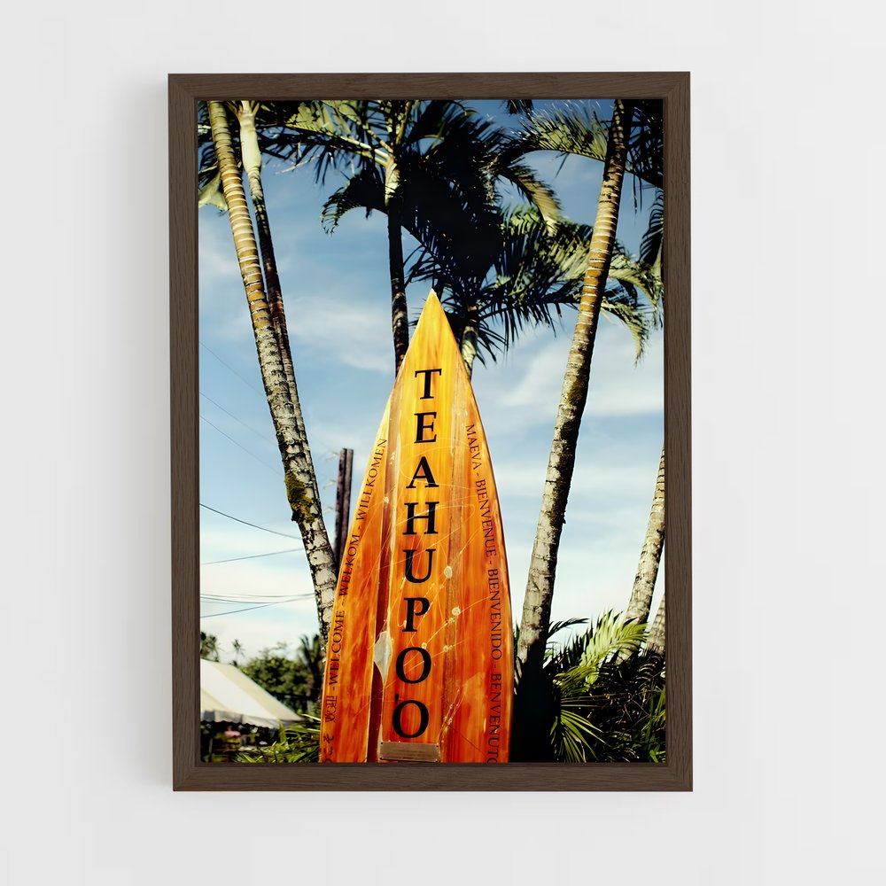 ap-teahupoo tahiti-4 cadre Bois foncé