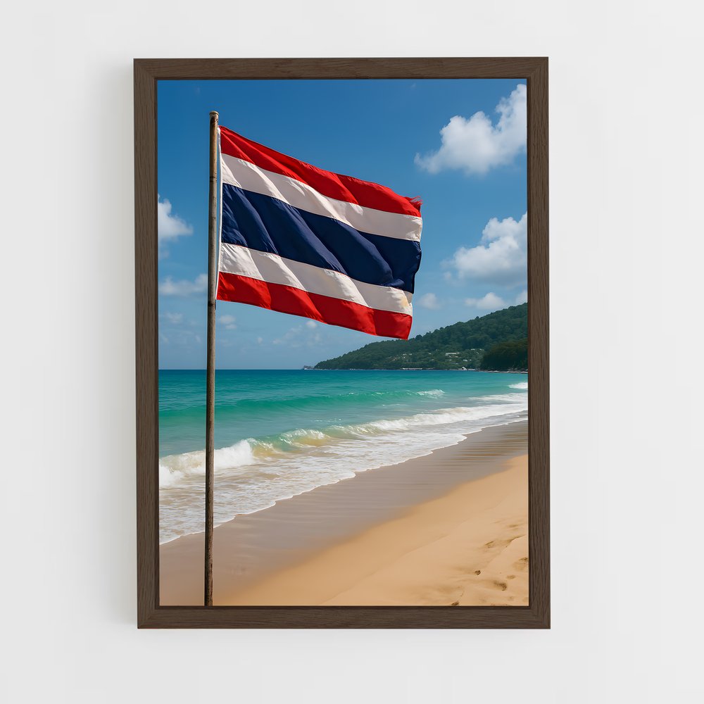 ap-thailand flag-1 cadre Bois foncé