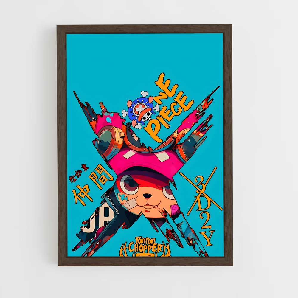 ap-tony tony chopper-4 cadre Bois foncé