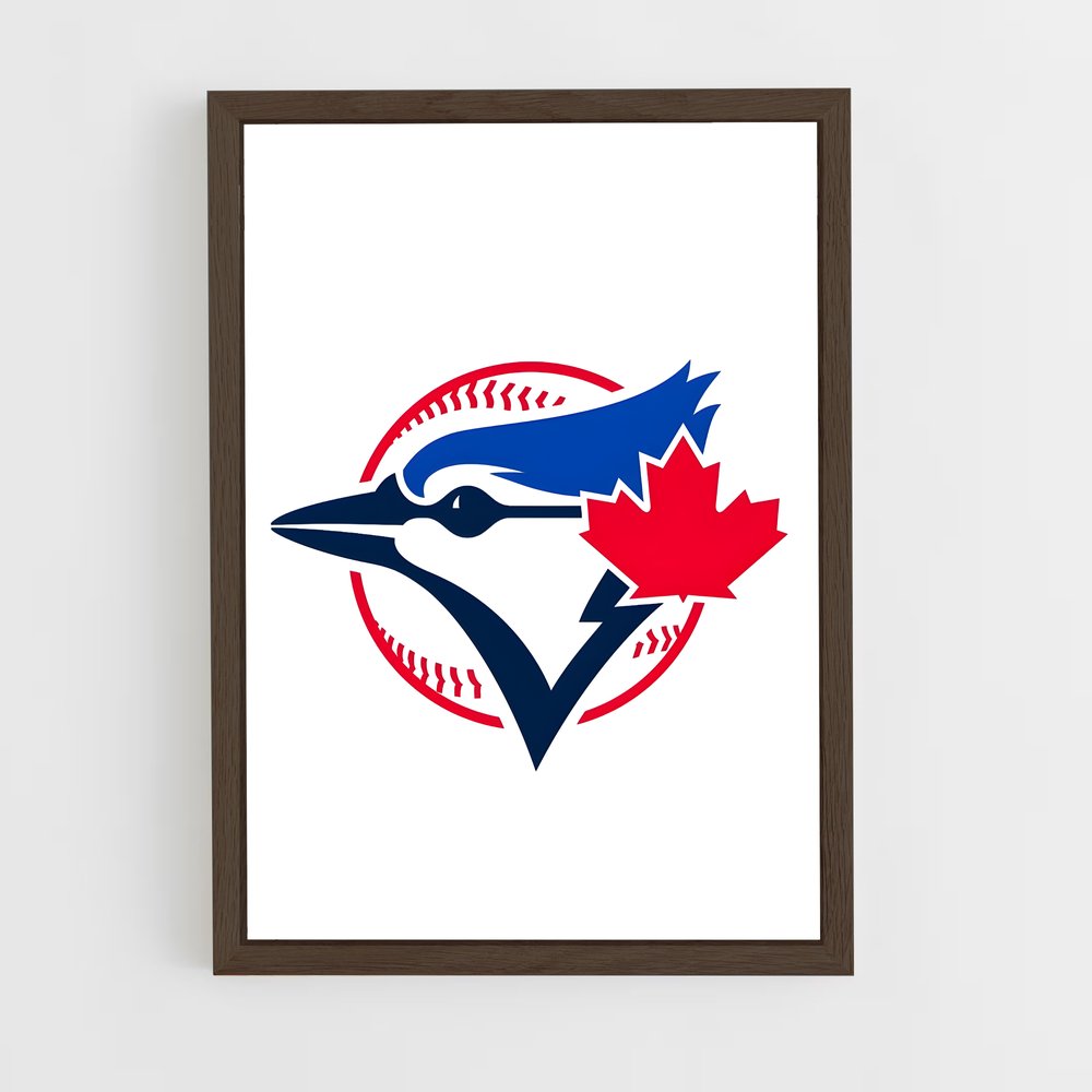 ap-toronto blue jays-4 cadre Bois foncé