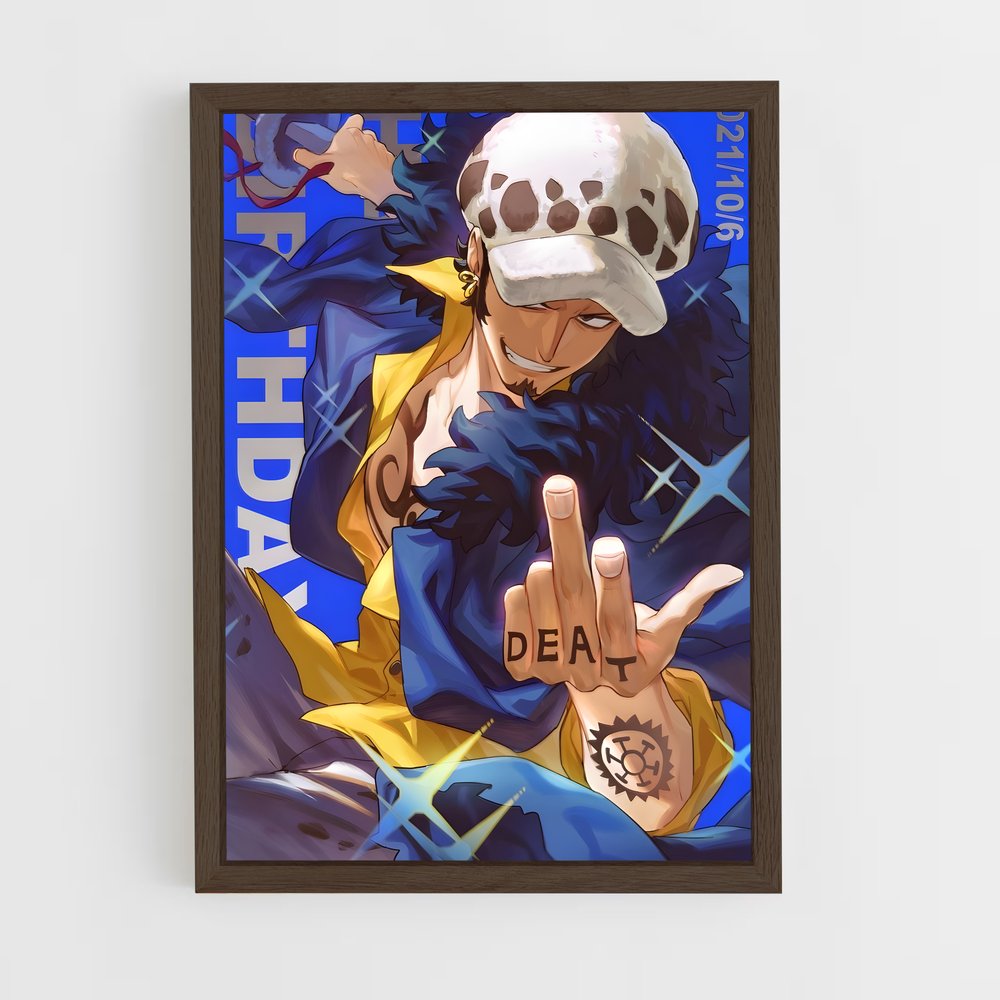 ap-trafalgar law-5 cadre Bois foncé