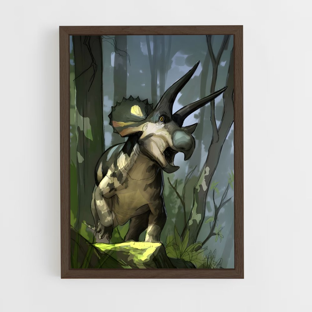 ap-triceratops-2 cadre Bois foncé