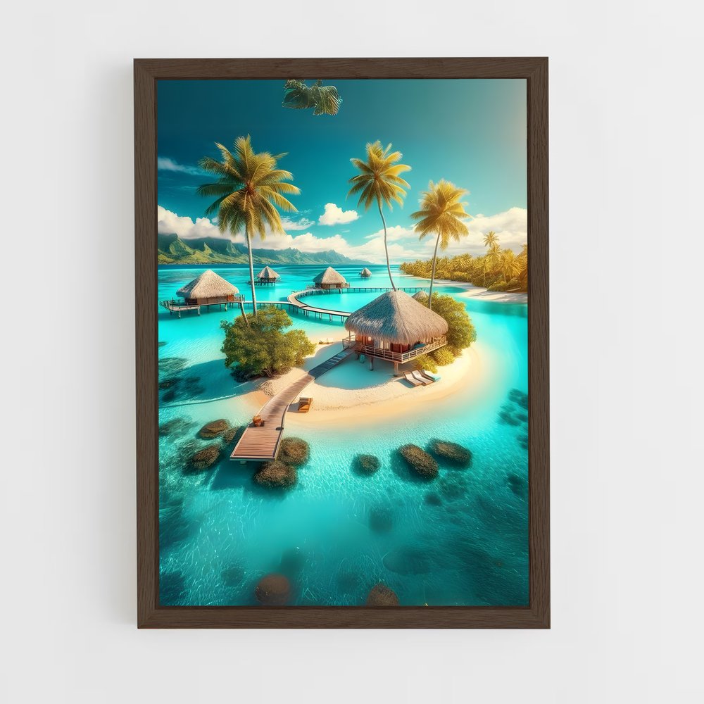 ap-tropical islands-14 cadre Bois foncé