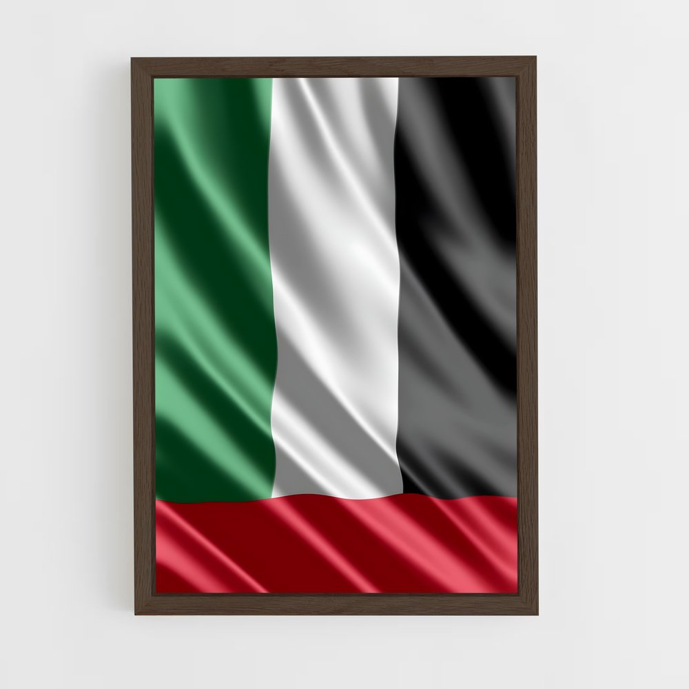 ap-united arab emirates flag-4 cadre Bois foncé