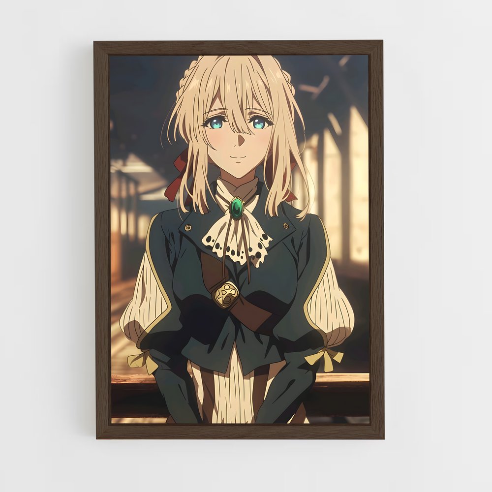ap-violet evergarden*-6 cadre Bois foncé